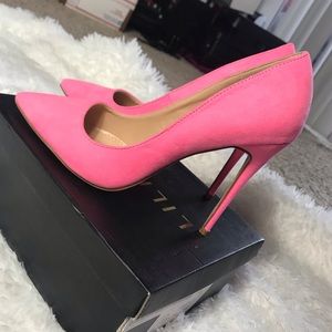 Neon Pink Heels.